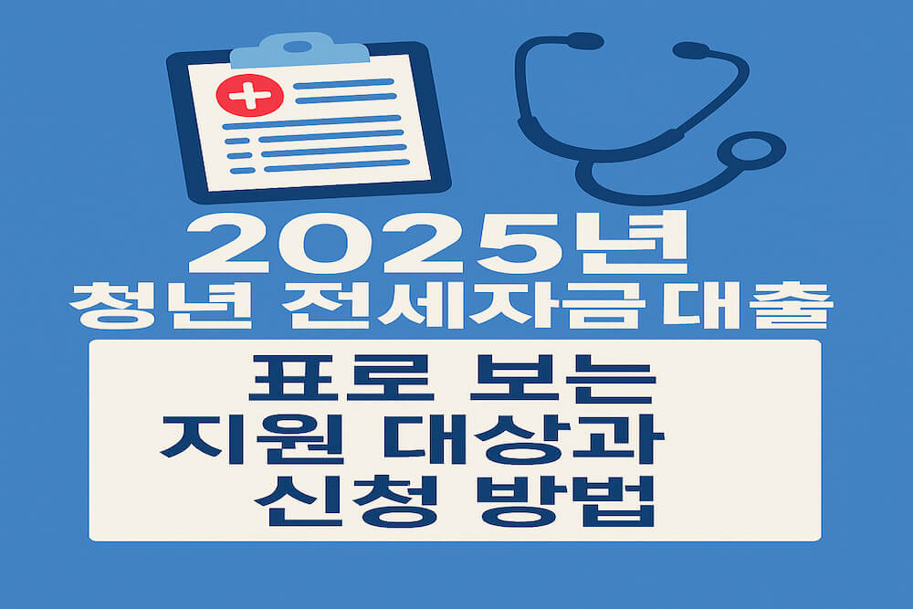 2025년 청년 전세자금 대출 조건과 신청 방법 도표 안내 썸네일
