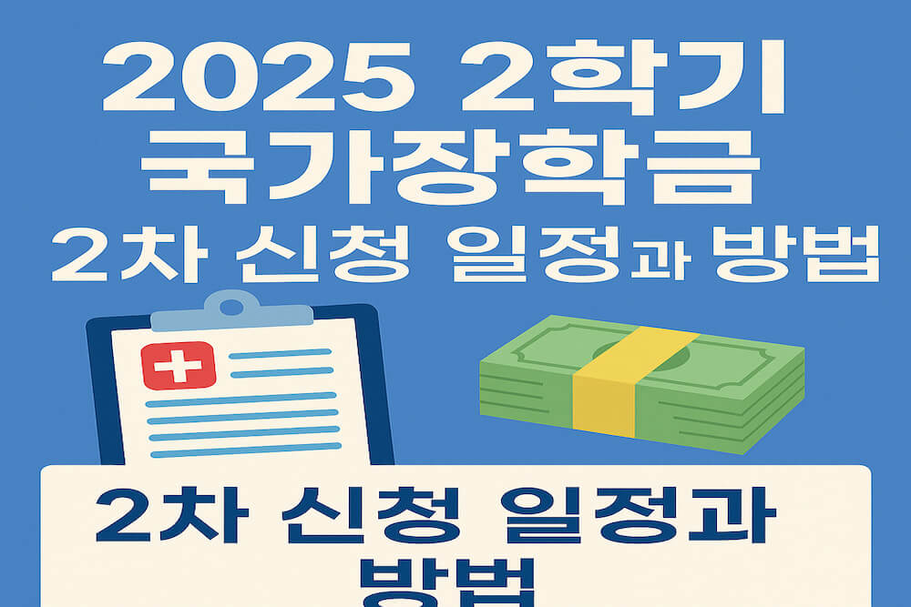 2025년 2학기 국가장학금 2차 신청 일정과 방법 안내