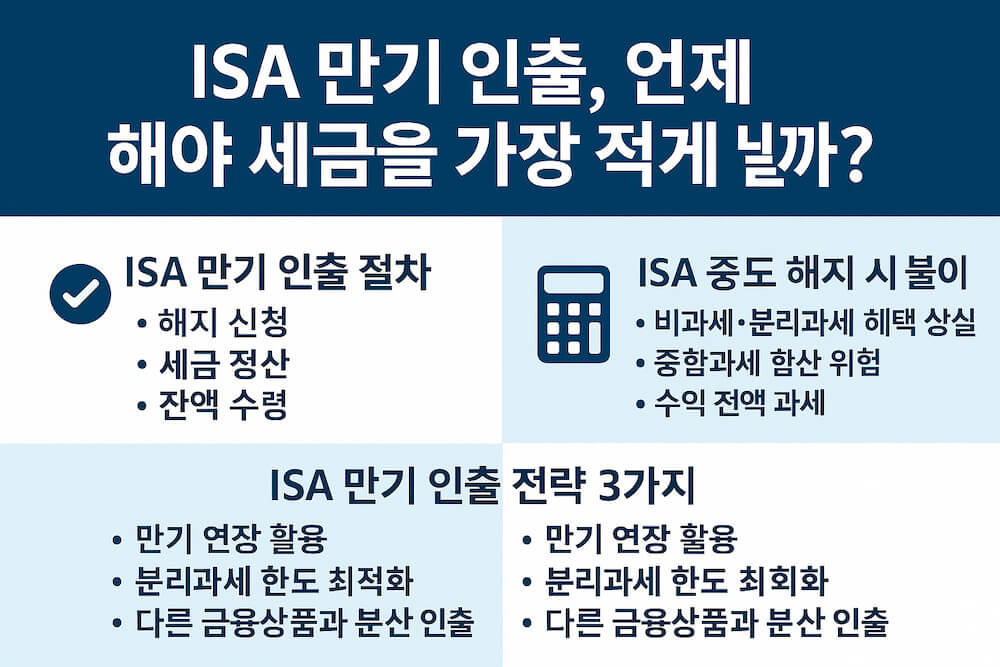 ISA 만기 인출시 세금을 가장 적게 내는 방법을 나타내는 썸네일