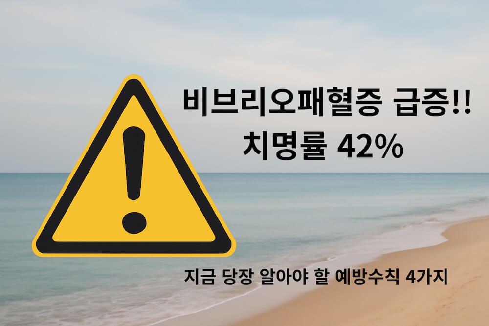 비브리오패혈증이 급증하고 있는 것을 나타내는 썸네일.