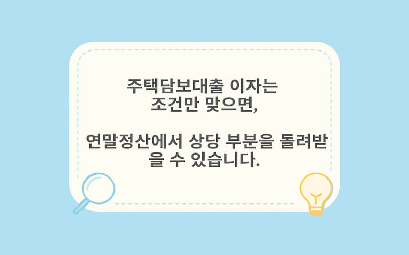 주택담보대출 이자 소득공제 전체 흐름 한눈에 정리한 카드 이미지