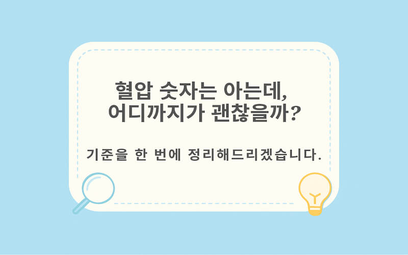 혈압이 정상이라 믿어왔는데 그 숫자가 실제로 안전한지 되묻는 인트로 문구와 혈압 정상 수치 표 개념을 떠올리게 하는 이미지