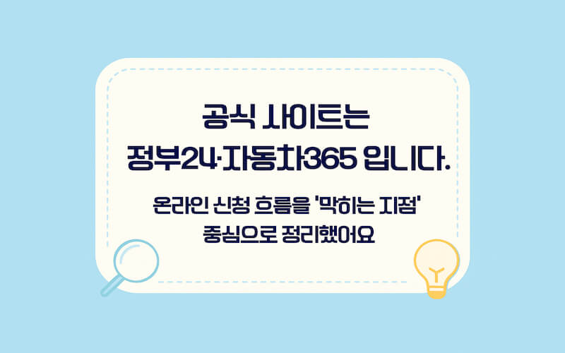 자동차 명의이전 온라인 신청 방법, 정부24·자동차365 공식 경로 안내