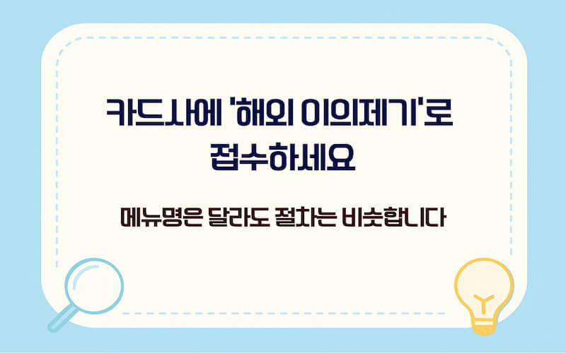 차지백 신청 방법 4단계, 카드사 해외 이의제기 접수 절차와 준비사항 안내