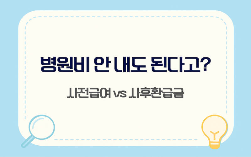 본인부담상한제 사전급여 혜택 및 사후환급금 지급 방식 차이점