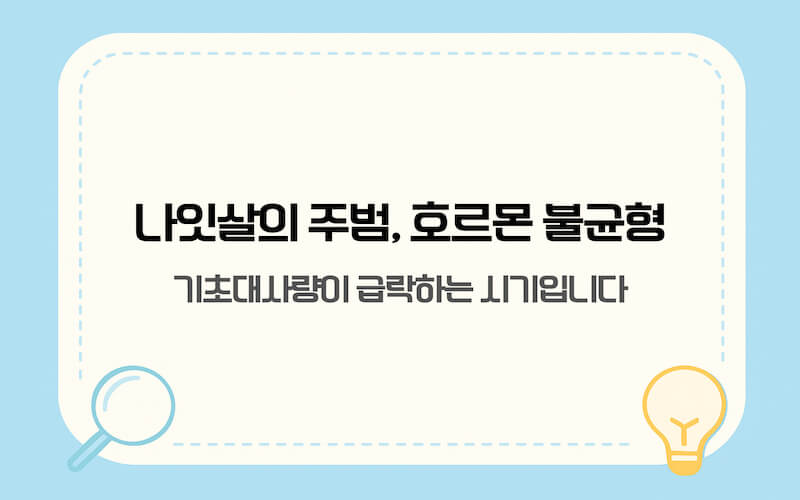 갱년기 비만의 원인 호르몬 불균형 및 기초대사량 저하