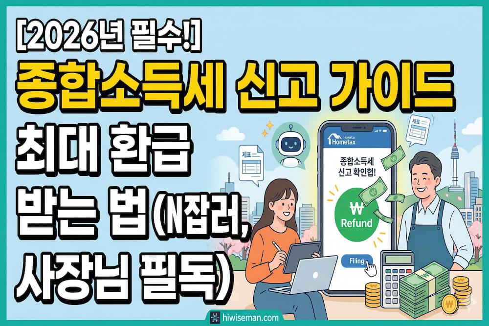 2026년 종합소득세 신고 가이드 및 프리랜서 사장님 최대 환급 받는 법 안내 블로그 썸네일