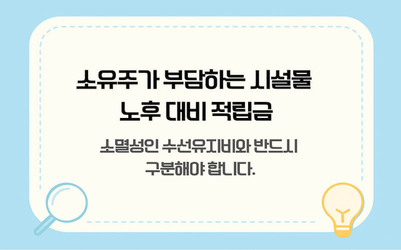 장기수선충당금 소유주 부담 원칙 및 세입자 대납 환급 권리 안내